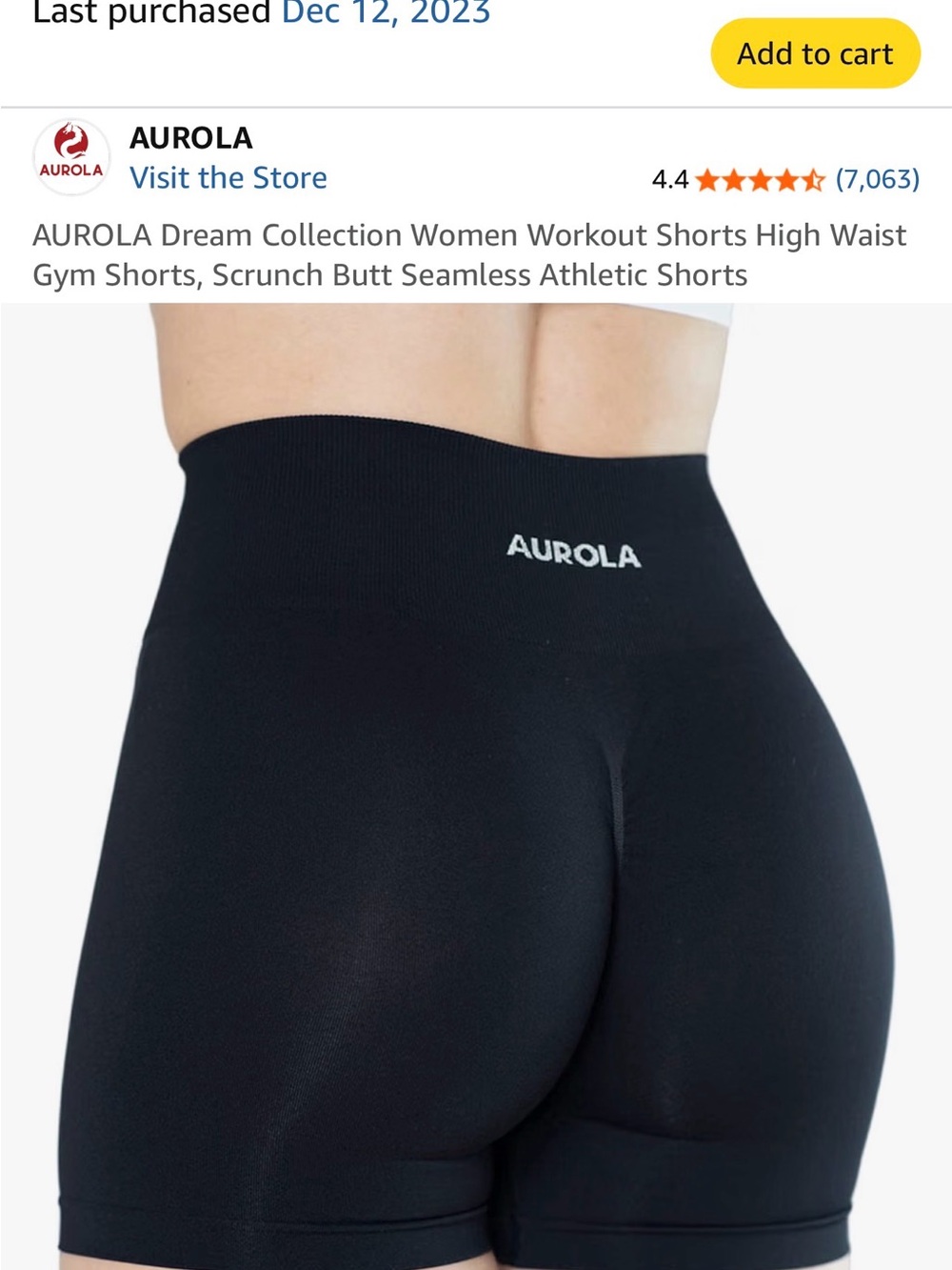 AURORA High-Waist Scrunch Bike Shorts - Black